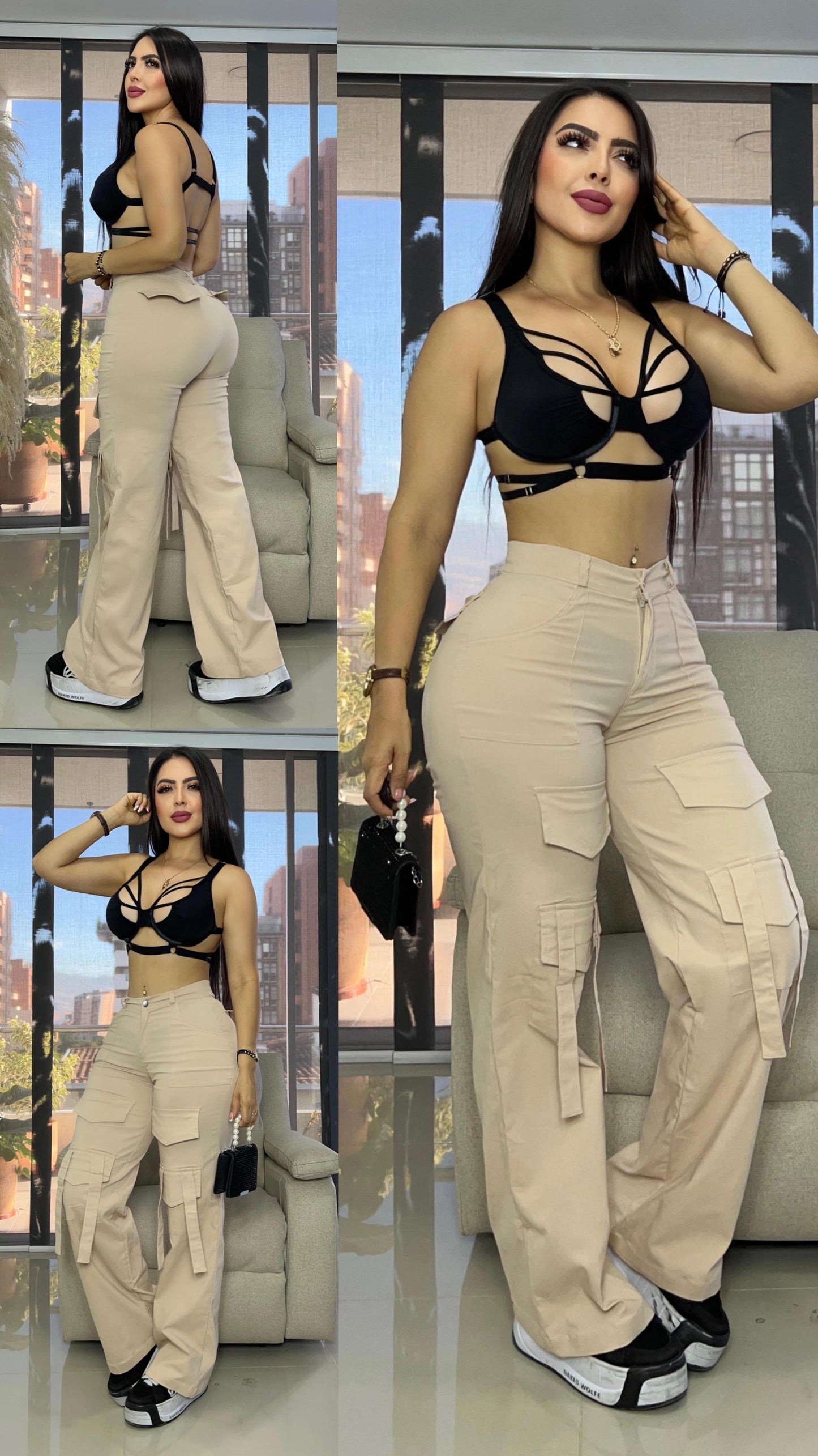 PANTALÓN CARGO TIRAS